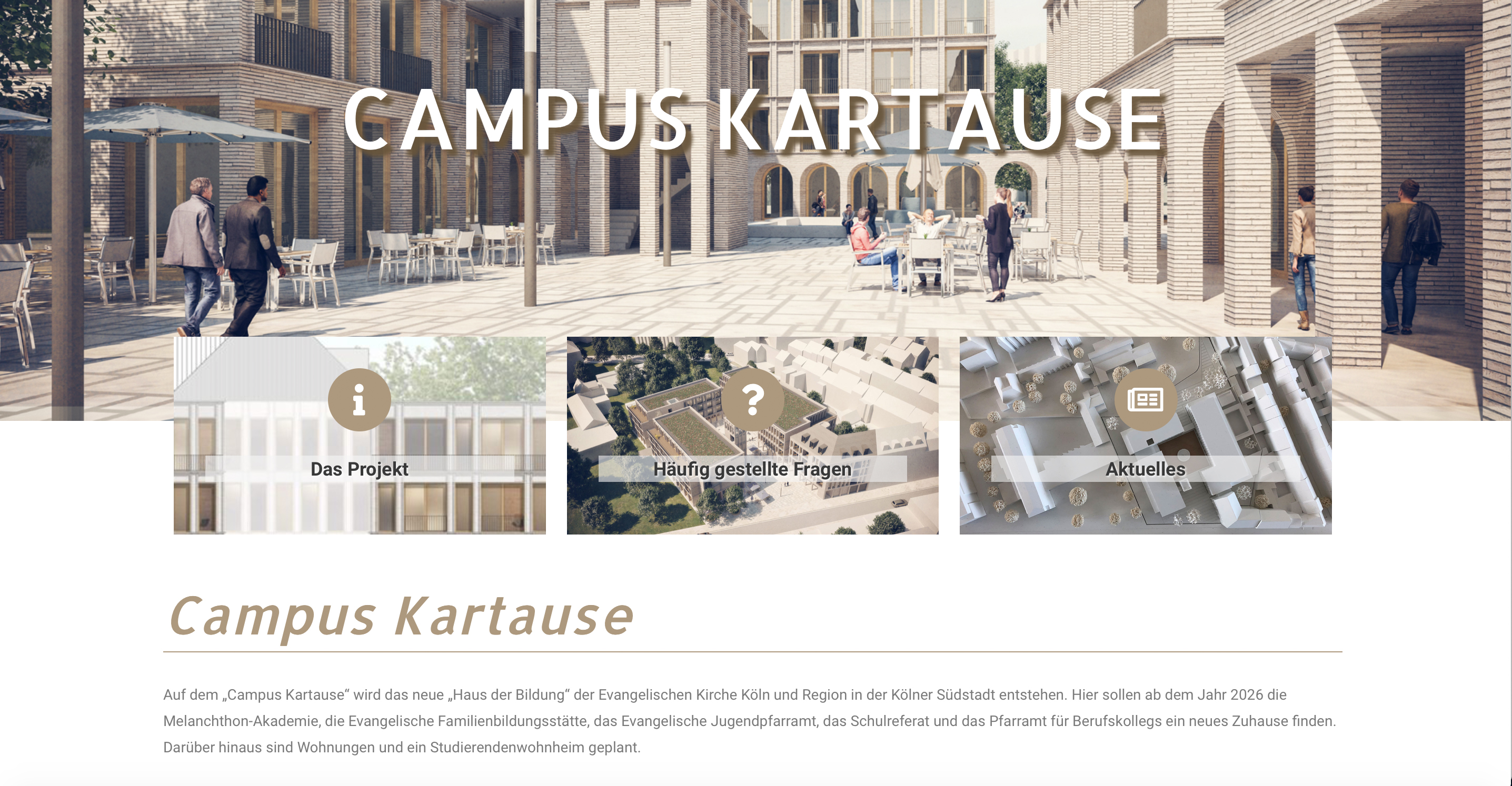 Neue Internetseite berichtet über „Campus Kartause“